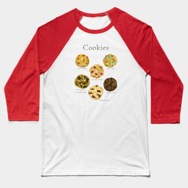 Cookies Baseball T-Shirt by julianamotzko